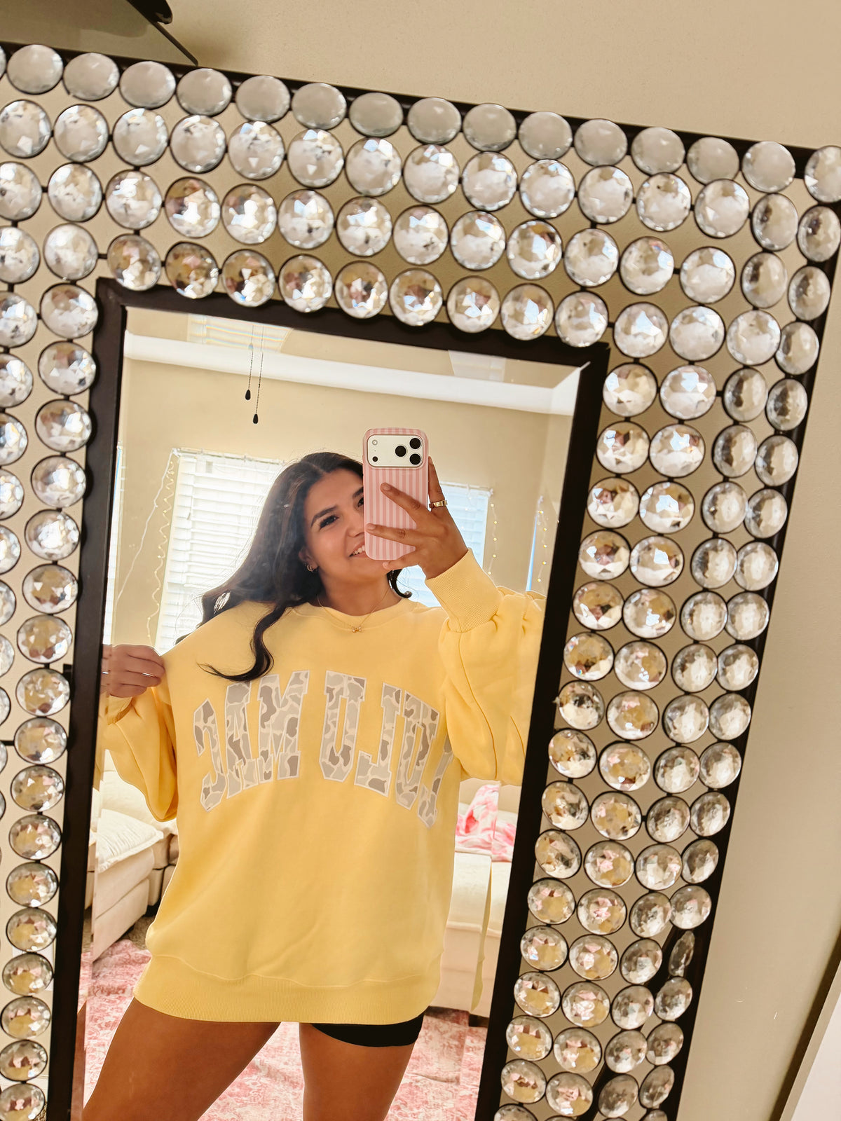LULU MAC - BUTTER YELLOW CAMO SWEATSHIRT