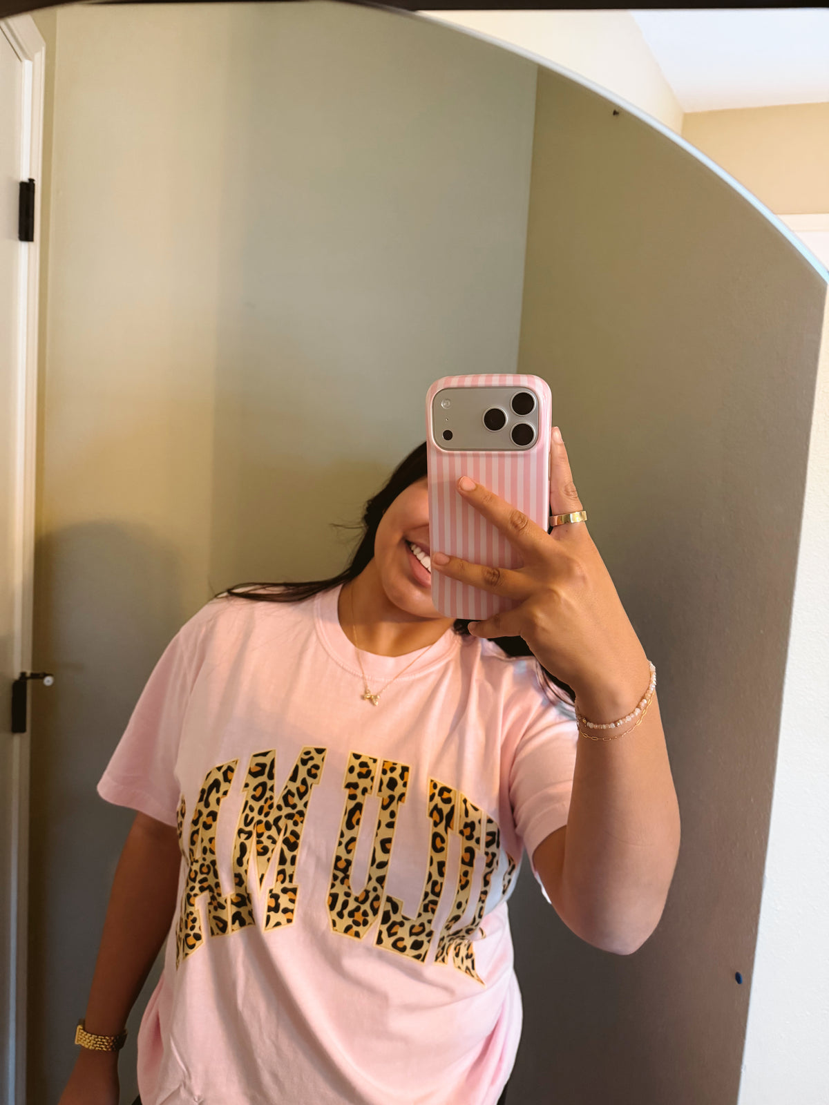 LULU MAC TEE - PINK CHEETAH