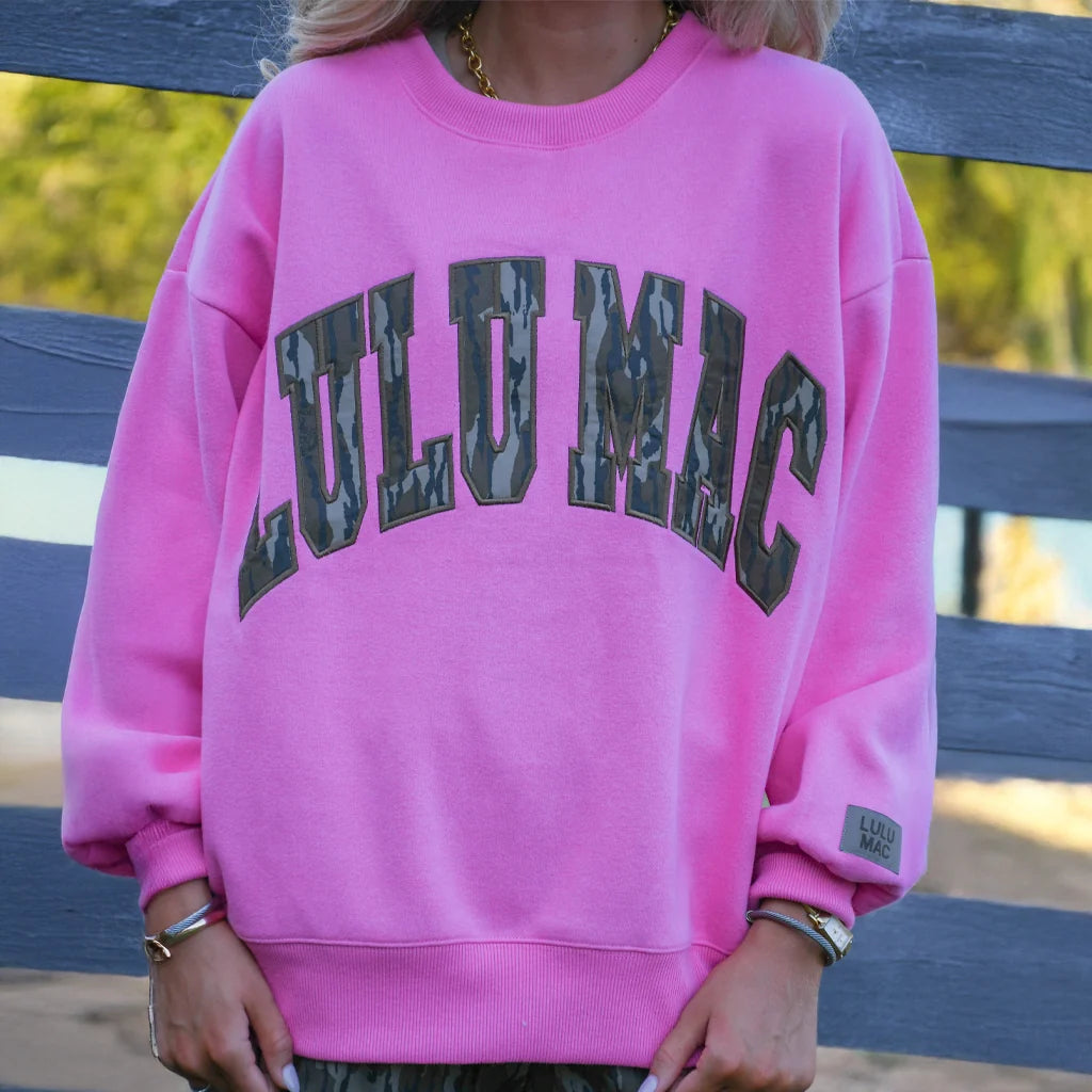 MOSSY OAK X LULU MAC SWEATSHIRT - BUBBLEGUM